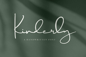 Kinderly - a Handwritten Font