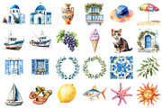 Greece Summer Clipart, an Illustration by designcity5 (Thumbnail 2 of 5)