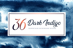 Dark Indigo Watercolors