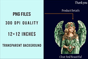 Green Stone Angel Figures PNG, an Illustration by SinaCreation (Thumbnail 5 of 7)