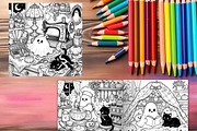 Haunted Cozy Corners Coloring Pages, a Brochure Template by LA Design (Thumbnail 8 of 9)