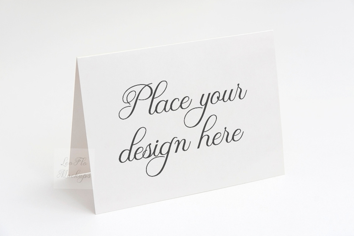 A2 Greeting card mockup invitation, a Print Template by Leo Flo Mockups (Photo 1 of 5)