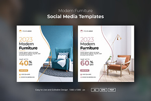 Furniture Instagram post template