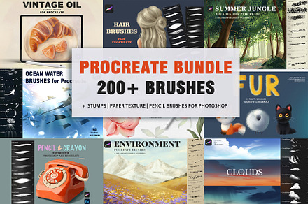 Procreate bundle brushes, a Brush Add-On by sparklePixieStudio BRUSH