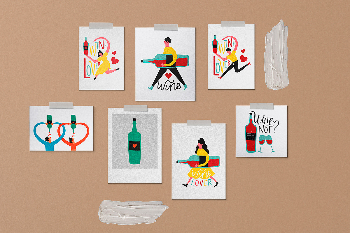Funny wine lover collection, a Decorative Illustration by JULYMILKS (Photo 4 of 4)