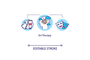 Art Therapy Concept Icon