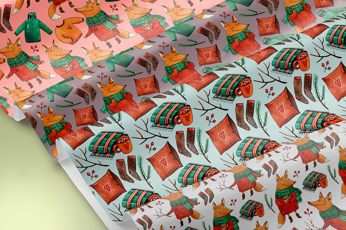 Cozy Fox set, an Animal Illustration by Ekaterina Goncharova (Photo 7 of 8)