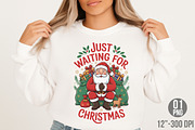Waiting for Christmas Png, Santa Png, an Illustration by Designking (Thumbnail 2 of 6)