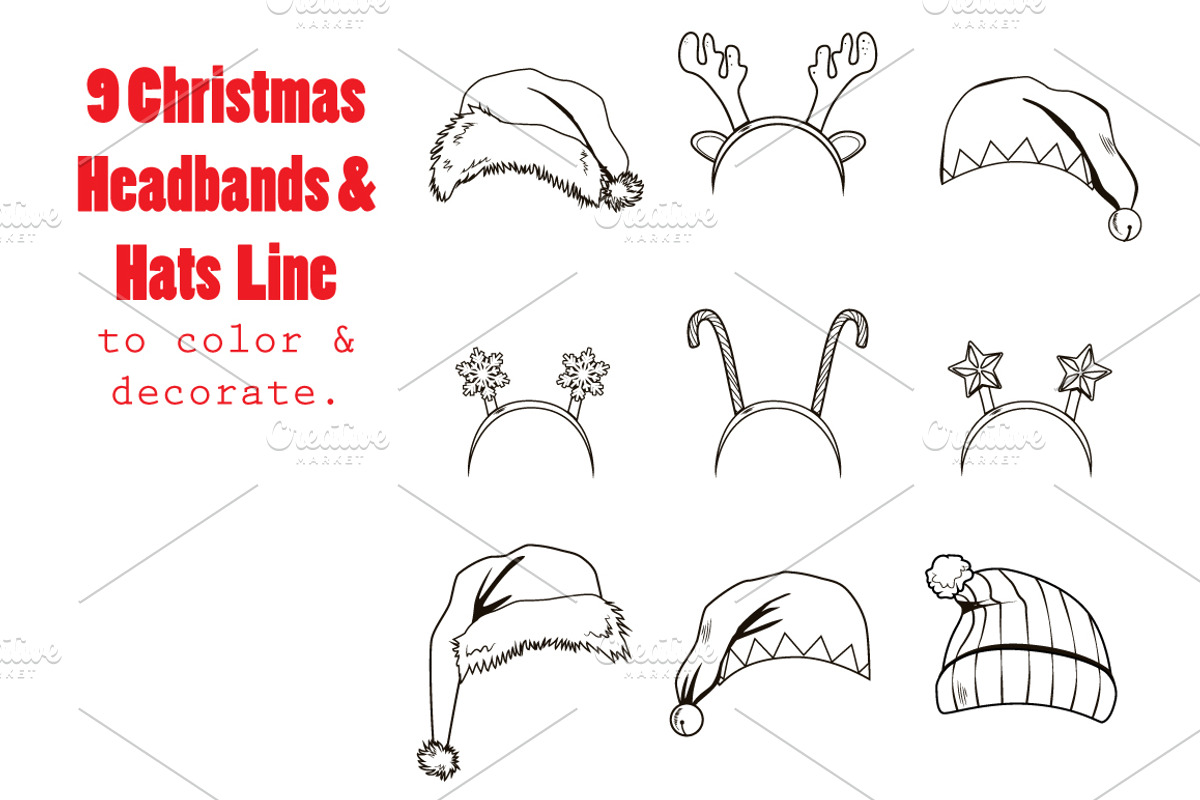 Christmas Headbands And Hats, an Illustration by Kakigori Studio (Photo 3 of 3)