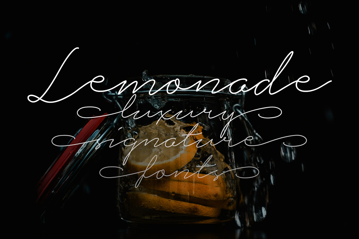 Lemonade Signature Font preview 2