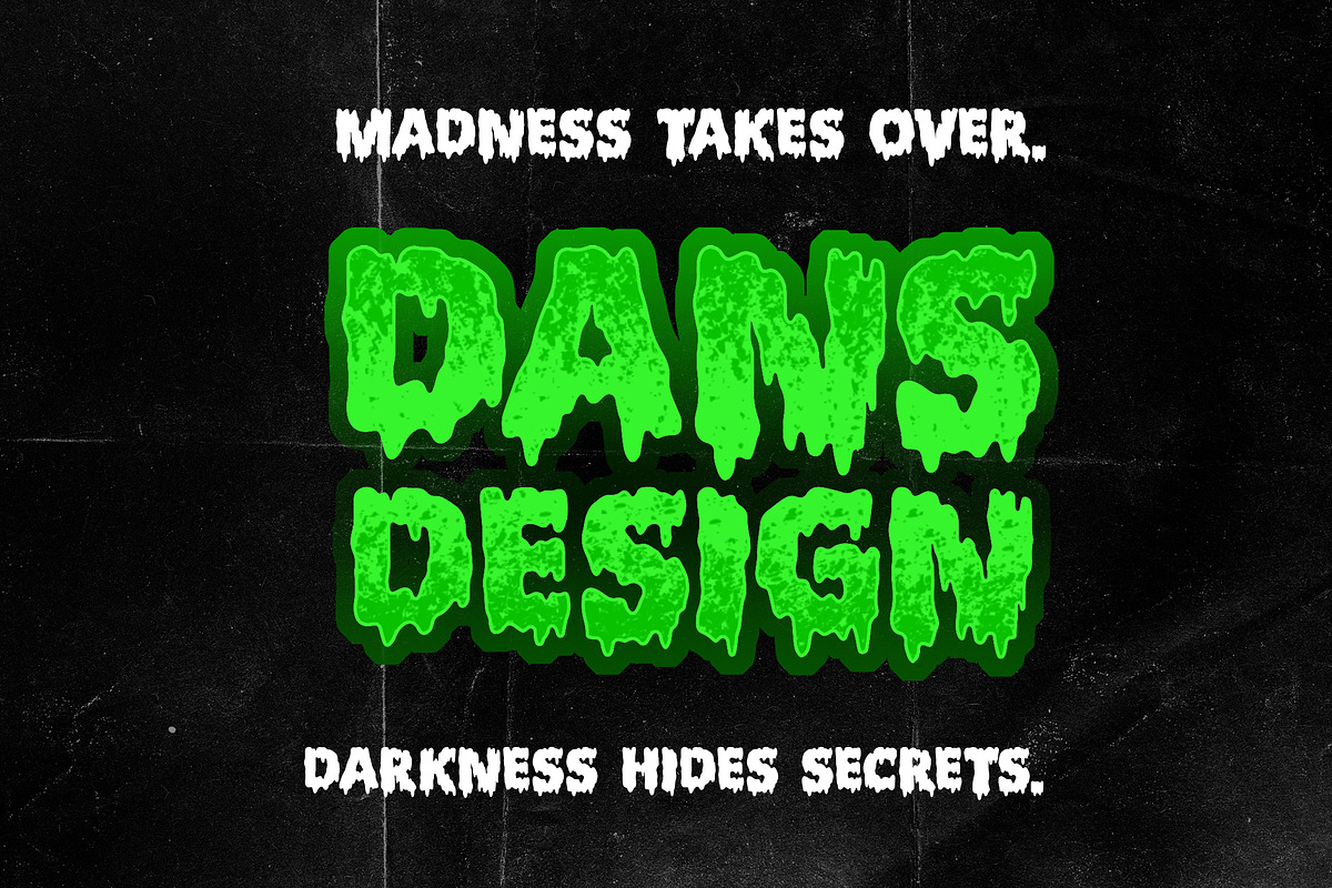 Death Secrets Halloween Melting, a Blackletter Font by dansdesign (Photo 8 of 8)