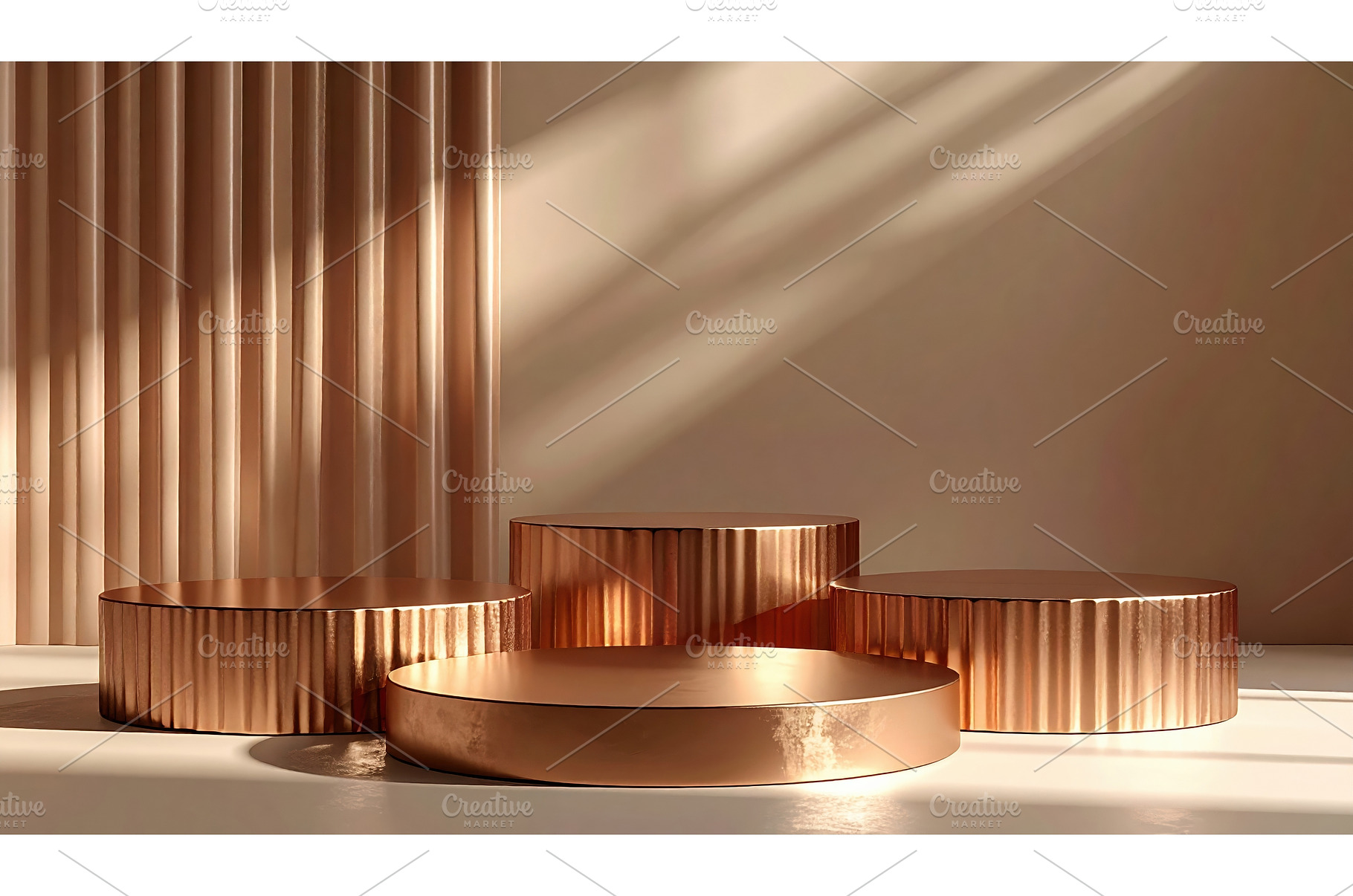 Geometric bronze podium in soft, an Abstract Photo by Igor Tichonow