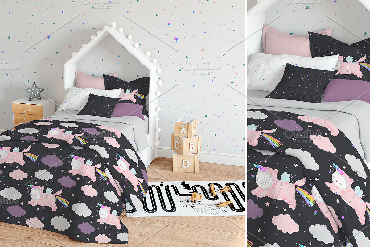 Unicorn Cat (posters and patterns), an Animal Illustration by Marina Demidova (Photo 3 of 3)