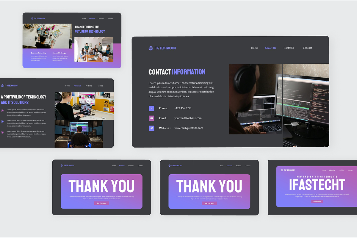 Ifastech It & Technology PowerPoint, a Presentation Template by SquidPixey (Photo 6 of 6)