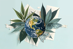Mixed media collage of Earth, a Photo by rarrarorro
