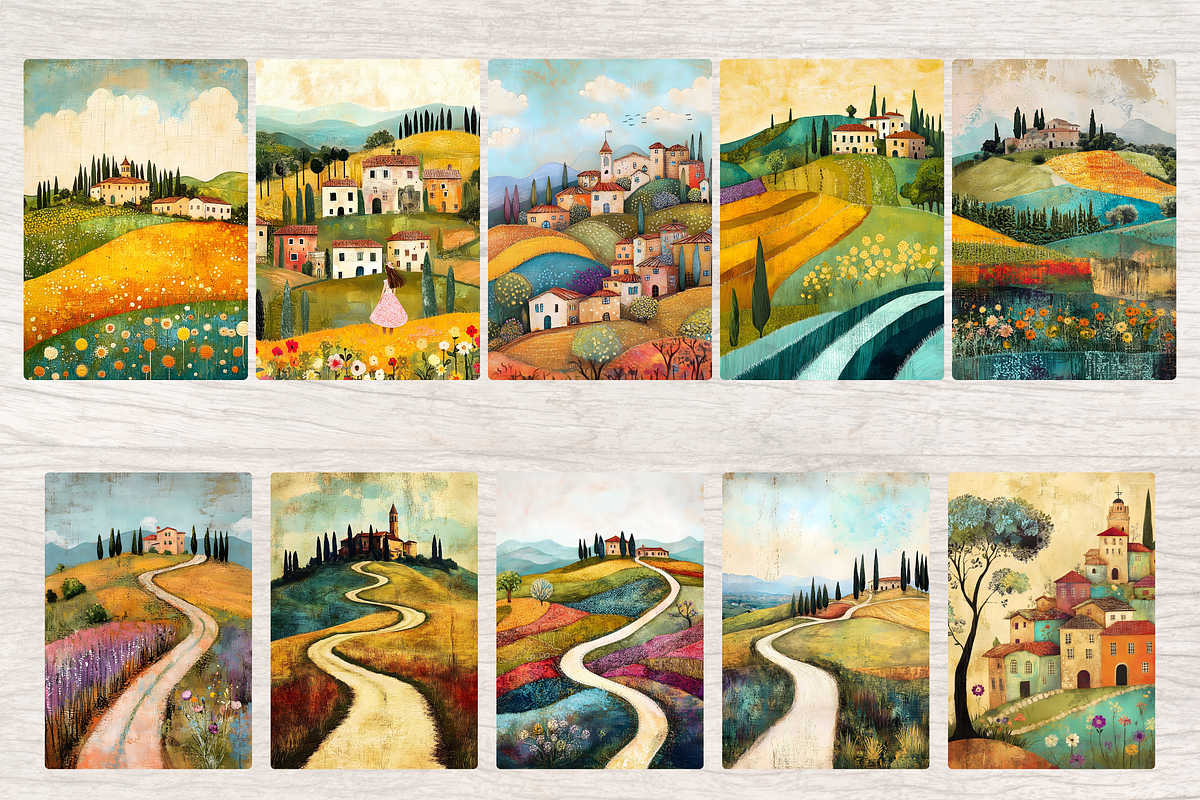 TUSCANY COUNTRYSIDE JUNK JOURNAL, a Decorative Illustration by Daring Digies (Photo 4 of 9)