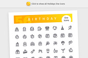 Holidays 728 Line Icons Bundle, an Outline Icon by Voysla's Shop (Thumbnail 3 of 8)