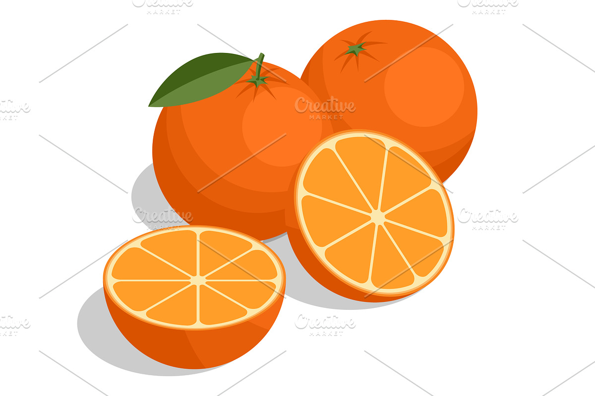 Isometric illustration of whole, a Food Illustration by Golden Sikorka
