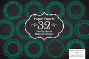 Emerald Green Lace Frame Vectors, an Illustration by Amanda Ilkov (Thumbnail 2 of 5)