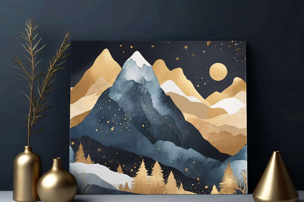 Gold Autumn Landscape & Sky, a Background Graphic by by creative paper (Photo 16 of 18)