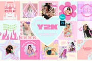 Y2K Instagram Post Templates, a Social Media Template by Hell Yeah Designs (Thumbnail 1 of 5)