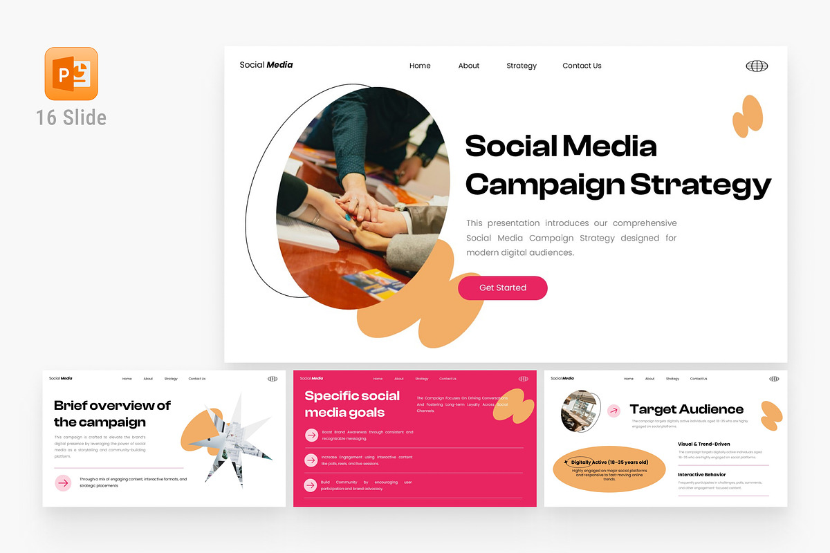 Social Media Campaign Strategy, a Presentation Template by Eklip Studio (Photo 1 of 6)