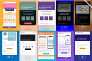 Newsletters templates vector design, an Email Template by RioCloud (Thumbnail 2 of 2)