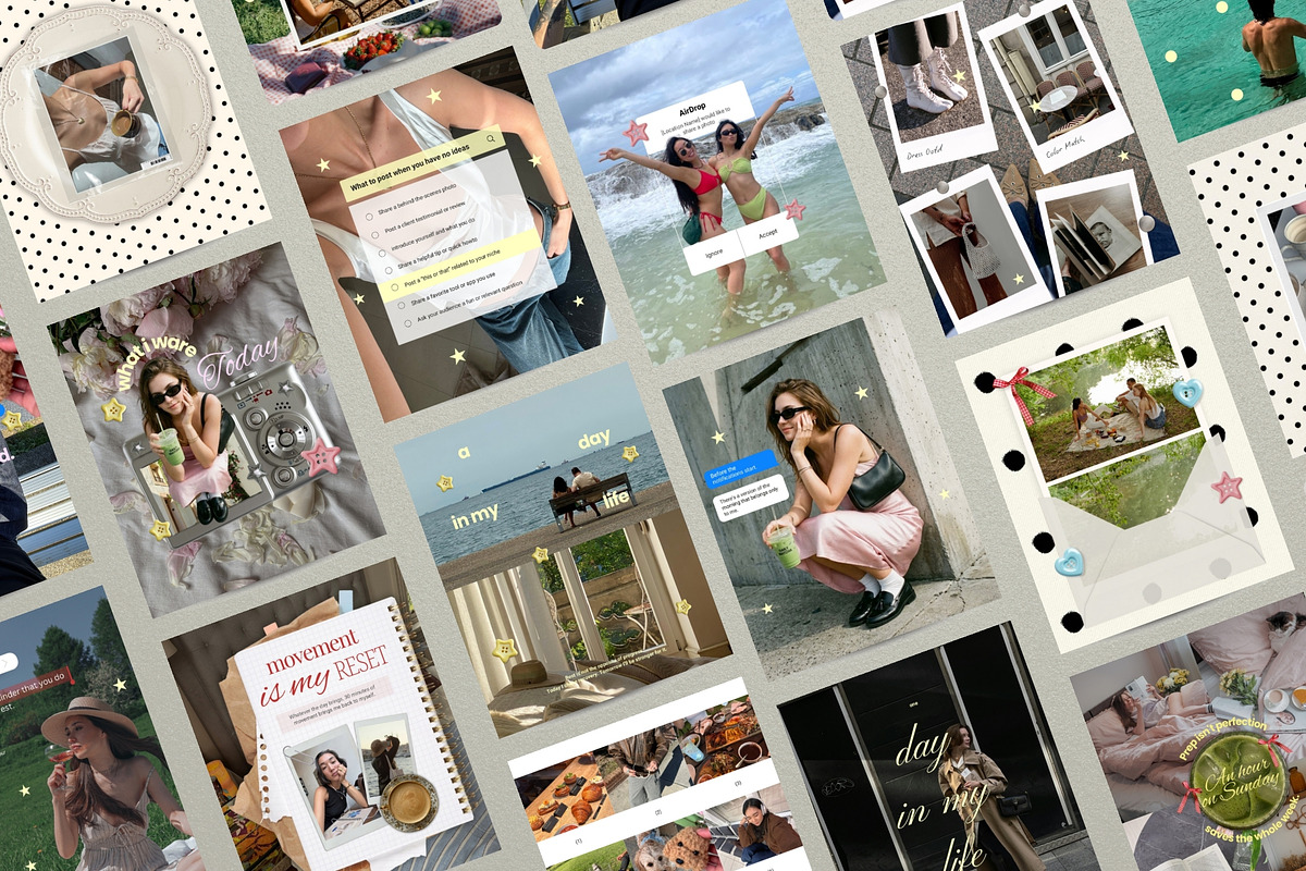 Neutral Scrapbook Creator Bundle, a Social Media Template by Pani Temp. (Photo 6 of 14)