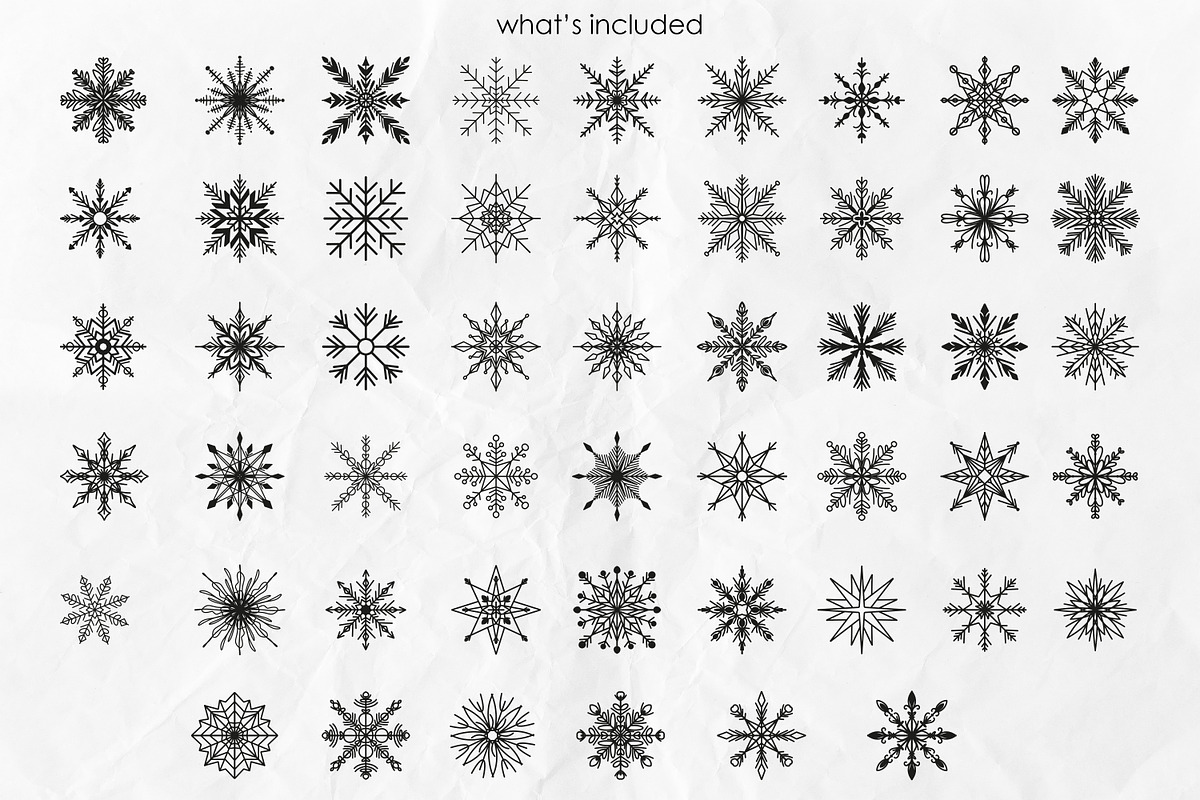 50 Snowflakes SVG Line Art, an Object Graphic by Dervik Art Store (Photo 3 of 7)