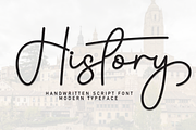 History | Script Font, a Handwritten Font by Scratchones (Thumbnail 1 of 8)