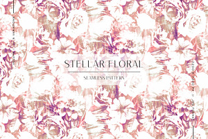 Stellar Floral Seamless Pattern Kit