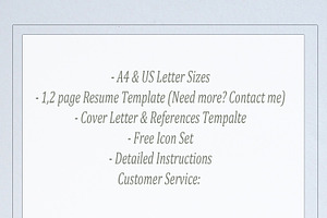 Word Resume & US Letter Template