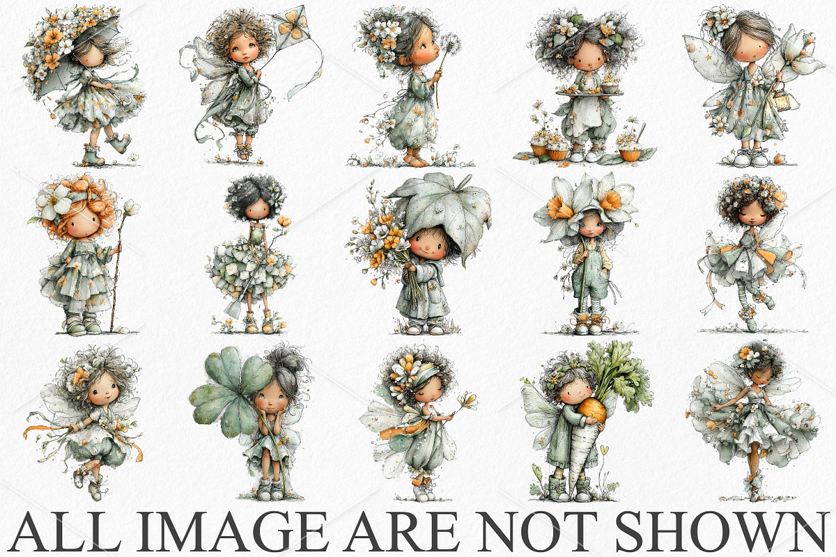 Quirky Spring Fairy Girl Clipart PNG, an Illustration by Canvas Craft (Photo 3 of 7)