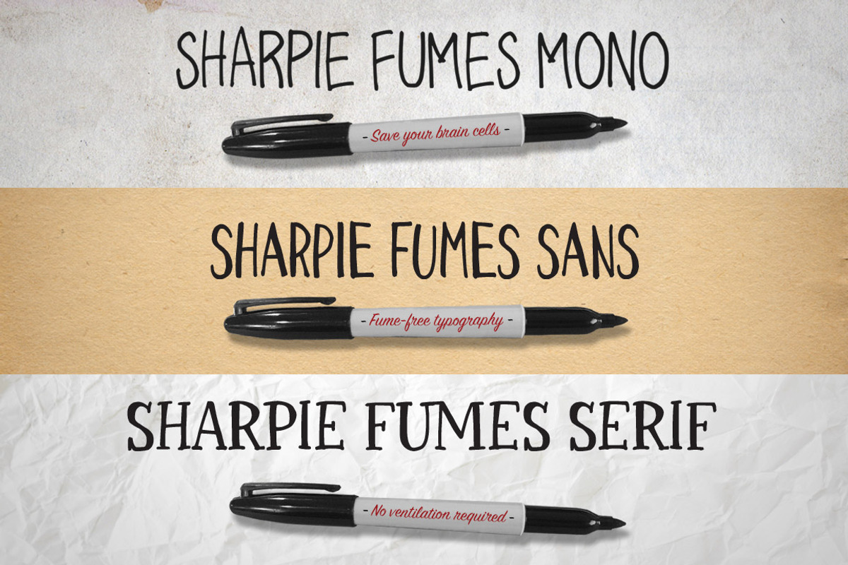 Sharpie Fumes Font Family preview 2