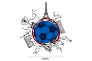 Drawing of soccer tournament poster., an Illustration by Paperboxshop (Thumbnail 1 of 3)