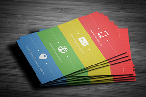 Metro Colorful Business Card