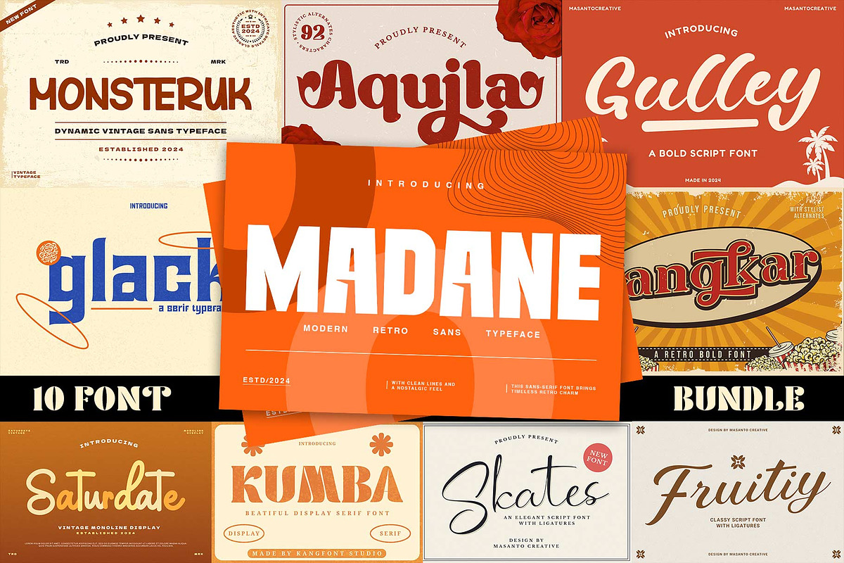 10 Premium Fonts Bundle For Business, a Serif Font by kangfont Studio (Photo 1 of 10)