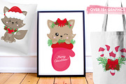 Christmas Cat, a Decorative Illustration by PrettyBundles (Thumbnail 5 of 5)
