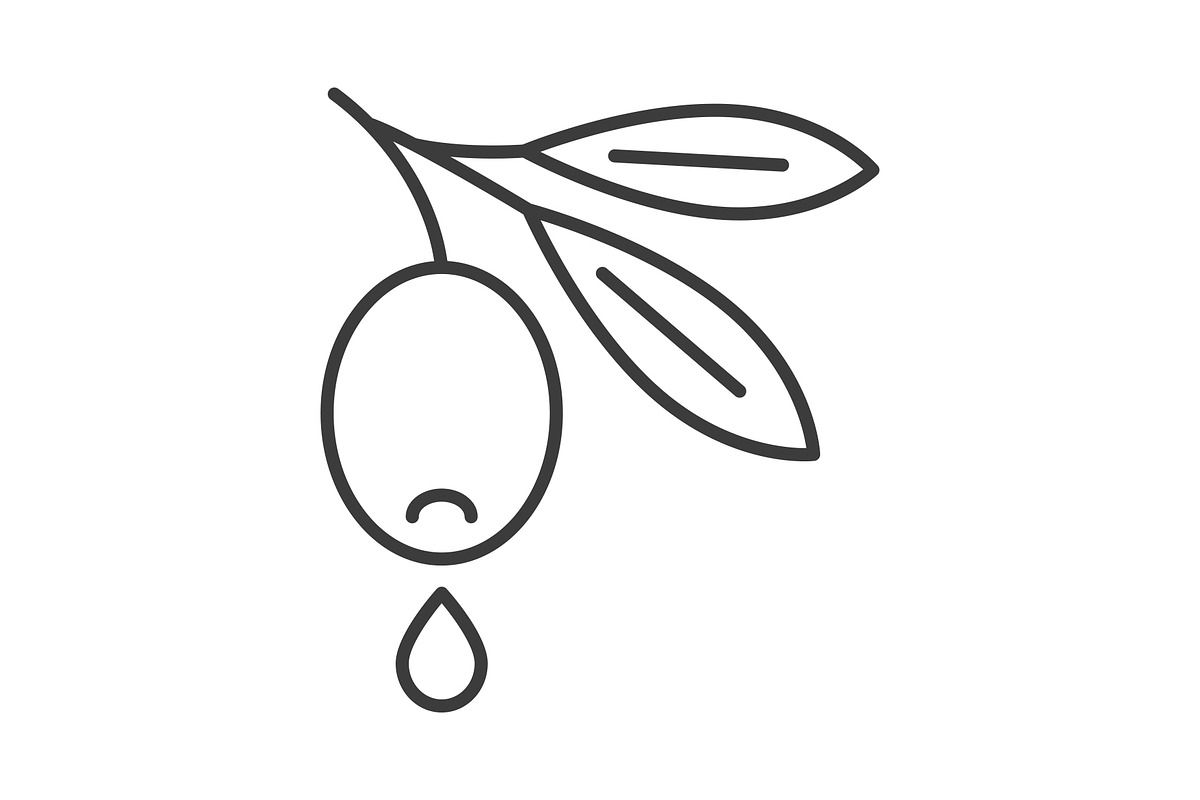 Olive oil line icon set, an Outline Icon by ElineDesign (Photo 2 of 3)