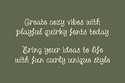 Curly Unique - A Playful Script Font, a Script Font by Ainun Jinan (Thumbnail 5 of 8)