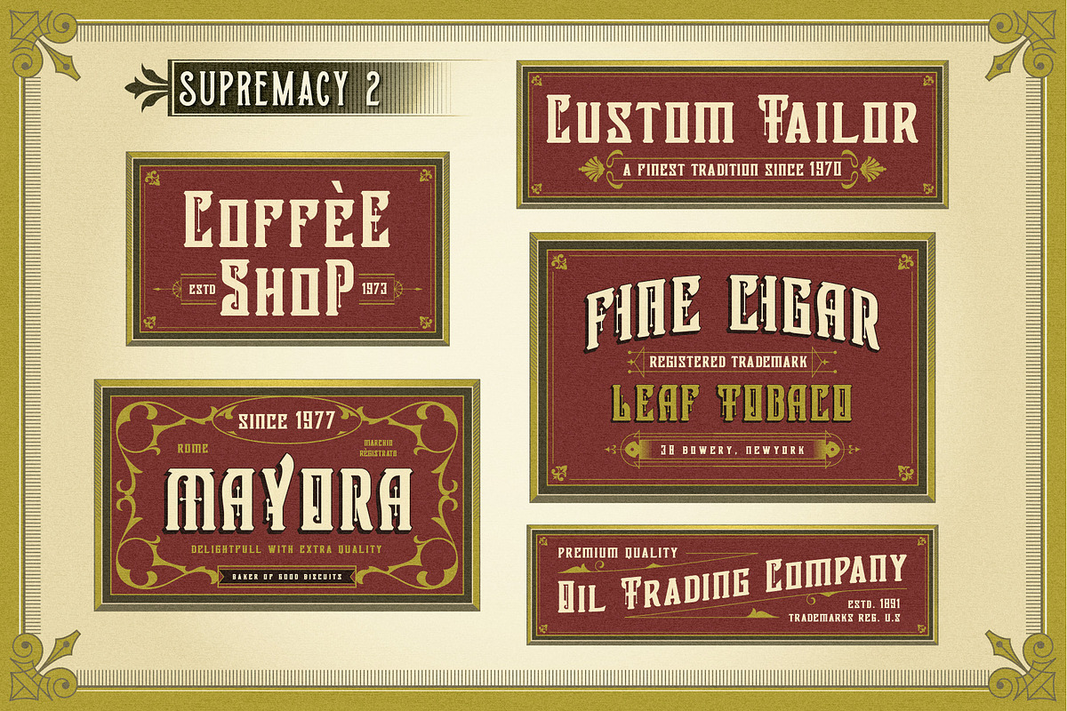 Victorian Supremacy, a Serif Font by Burntilldead (Photo 7 of 10)