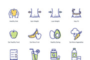 Healthy Lifestyle - Dieting Icons, an Outline Icon by introwiz1 (Thumbnail 2 of 3)