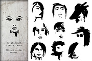 Female faces.T-shirt designs, an Object Graphic by Vera●Suleimanova (Thumbnail 4 of 12)