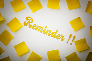 Yellow Reminder Notes Around Reminder Text, a Business Photo by Davizro's Market