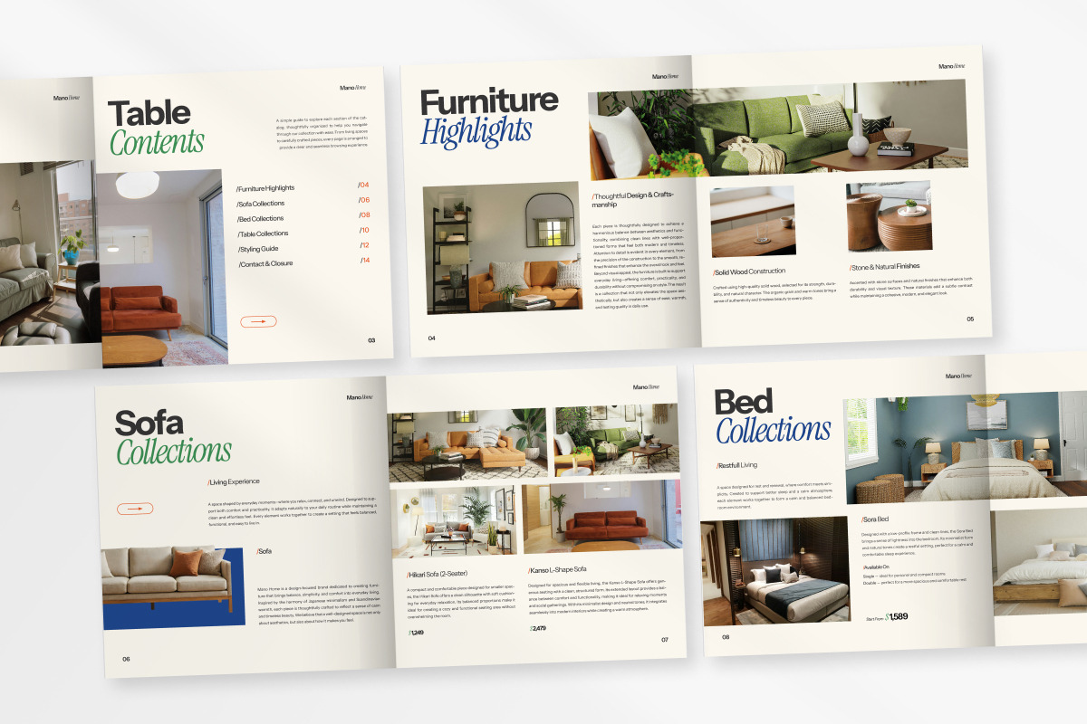 Japandi Interior Square Brochure, a Brochure Template by trabaskriya (Photo 4 of 6)