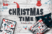 Stylish Christmas patterns, a Pattern Graphic by narinadraban (Thumbnail 1 of 4)