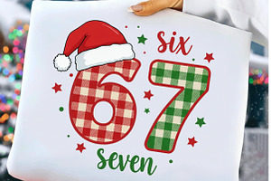 67 Funny Christmas Six Seven Checker, an Illustration by Craft Nest