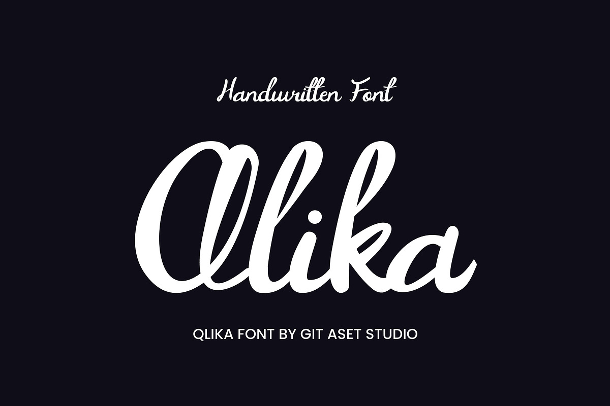 Qlika Script Font, a Handwritten Font by gitasetstudio (Photo 1 of 6)