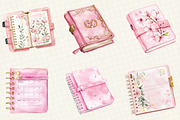 Pretty Pink Planner Clipart, an Illustration by OK Design (Thumbnail 5 of 5)