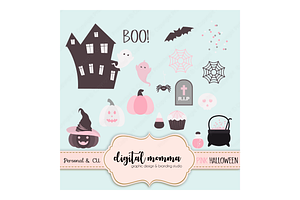 Pink Halloween PNG Clipart